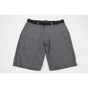 Travis Mathew Mens 32 Black Gray Striped Performance Golf Shorts‎ Stretch